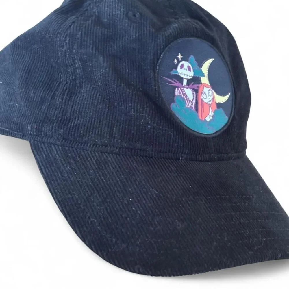 Disney The Nightmare Before Christmas Jack Skellington Sally black corduroy hat